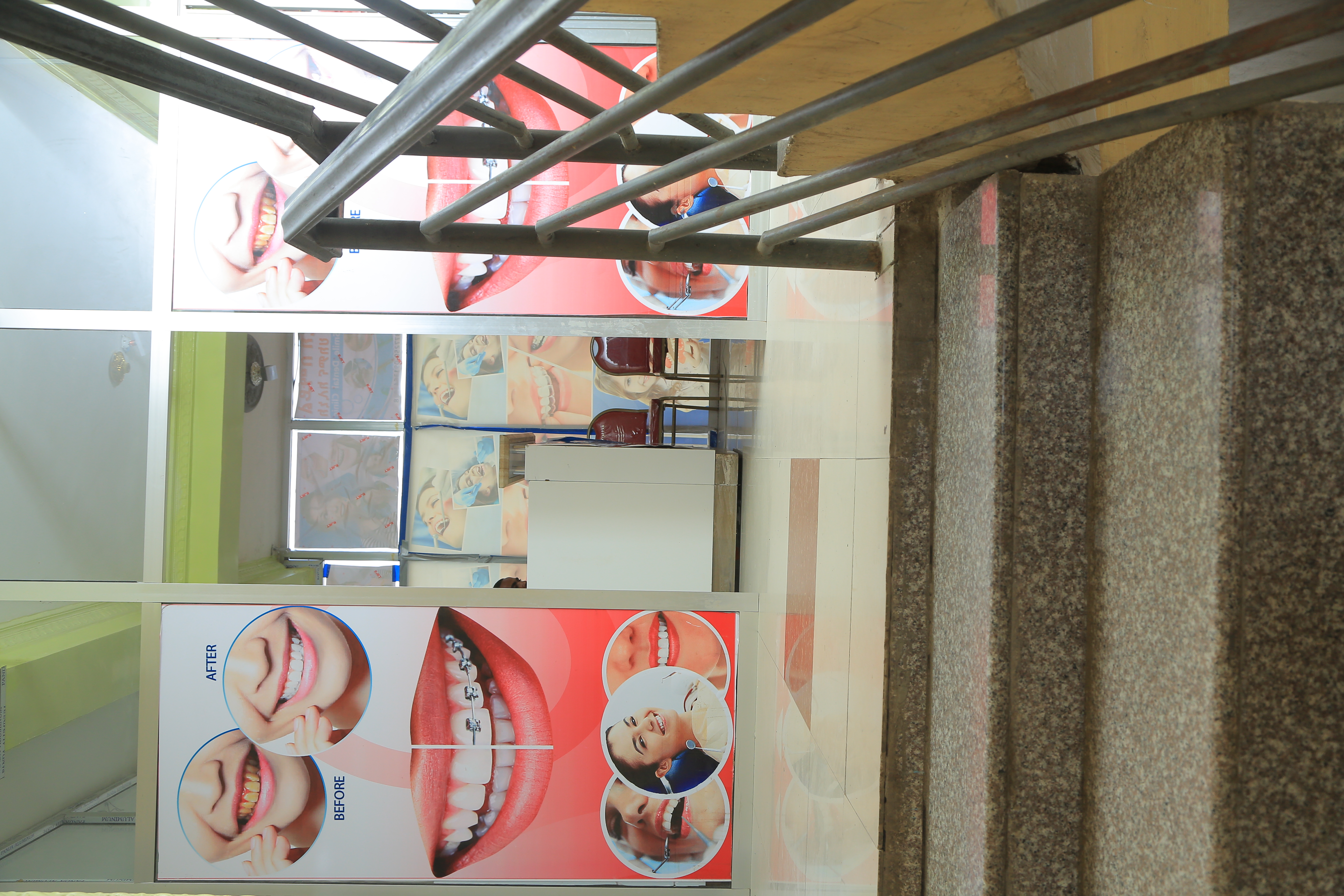 The entrance to the dental clinic.